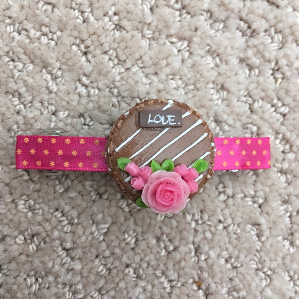 Handmade Cake hair clip